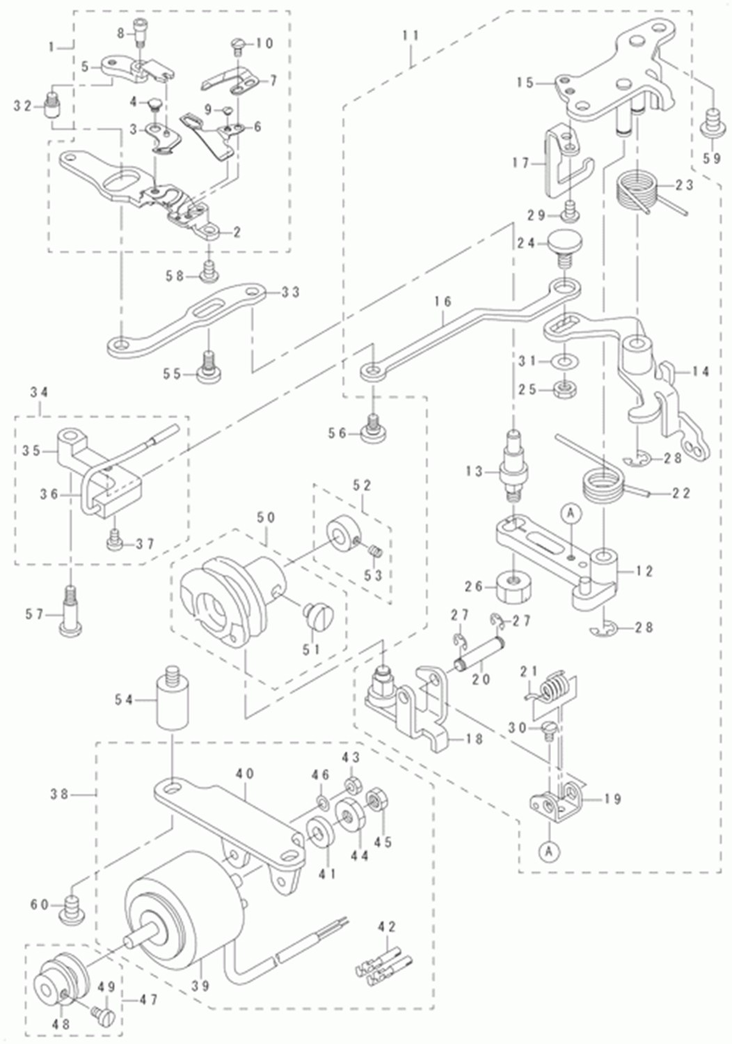 DLN-9010SS - 7. THREAD TRIMMER COMPONENTS