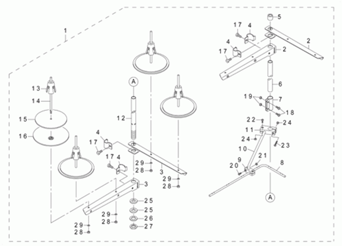 MS-1190 - 7. THREAD STAND COMPONENTS