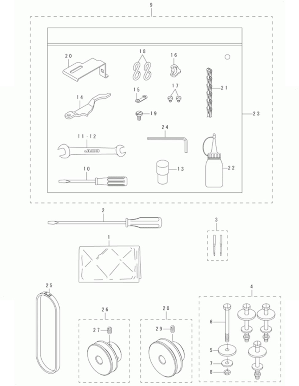 MB-1377 - 14. ACCESSORIE PARTS COMPONENTS