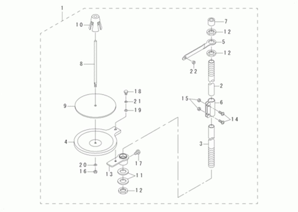 MB-1377 - 12. THREAD STAND COMPONENTS