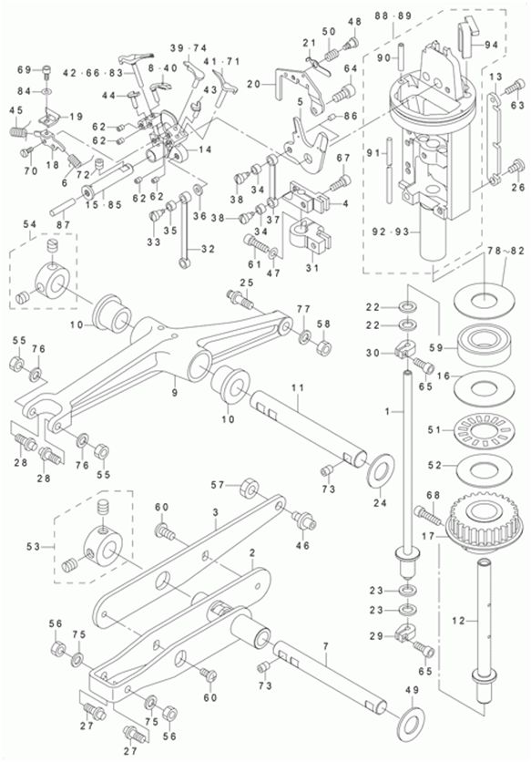 MEB-3200CS - 13. LOOPER DRIVING COMPONENTS