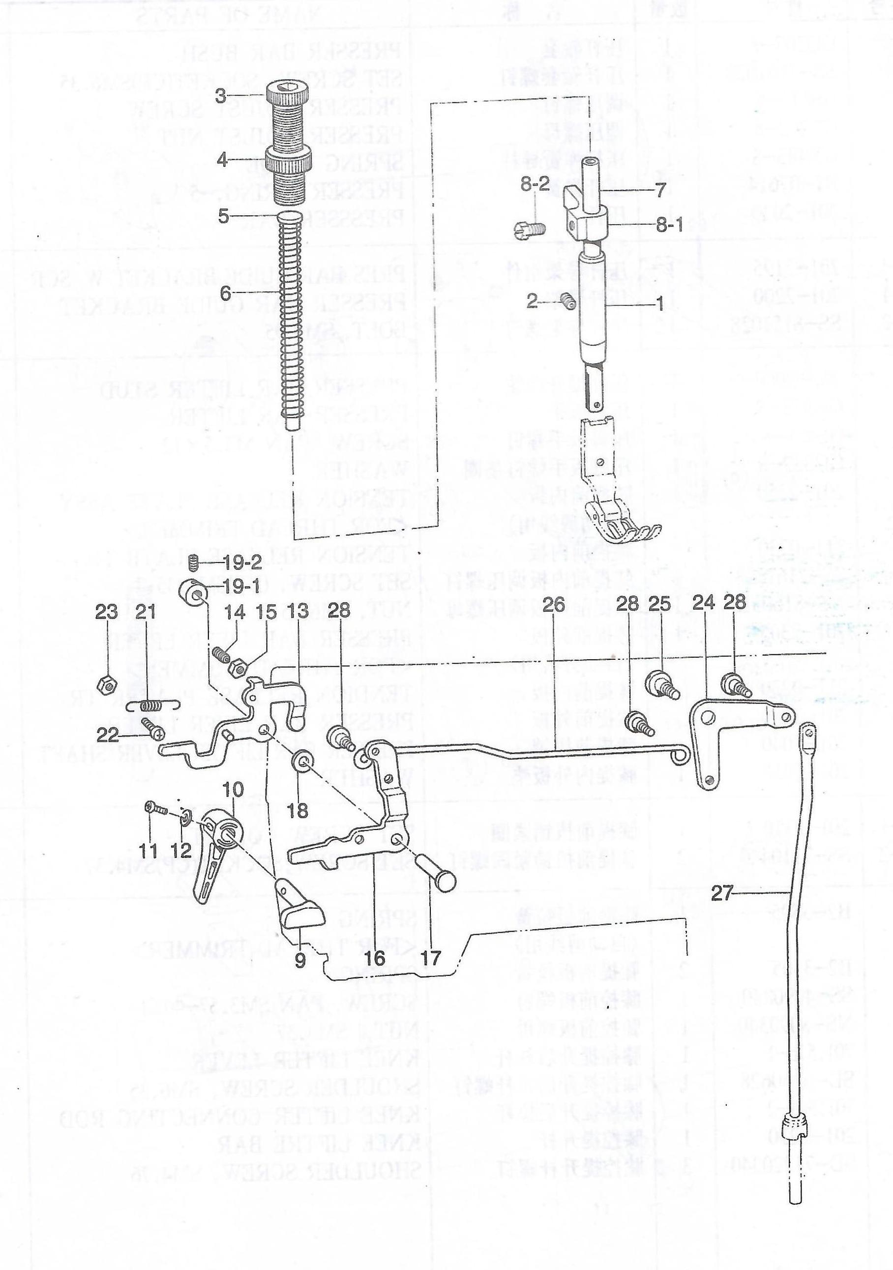 3 PRESSEER FOOT MECHANISM фото