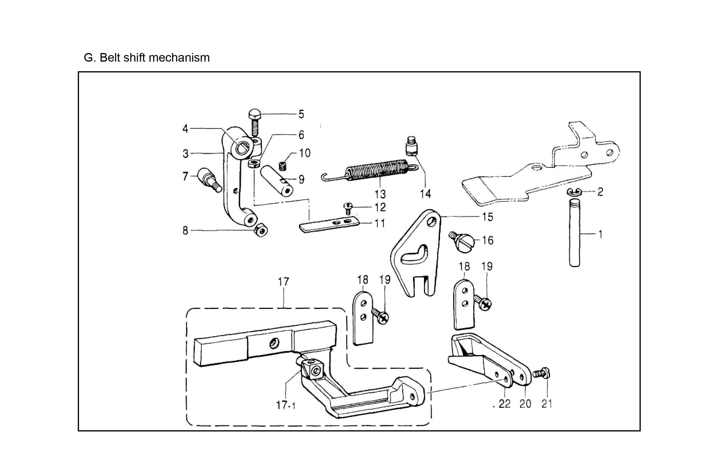 7 BELT SHIFT MECHANISM