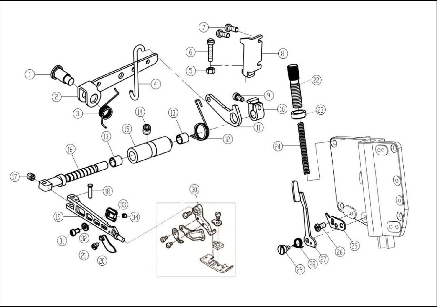 19 Presser Foot Mechanism фото