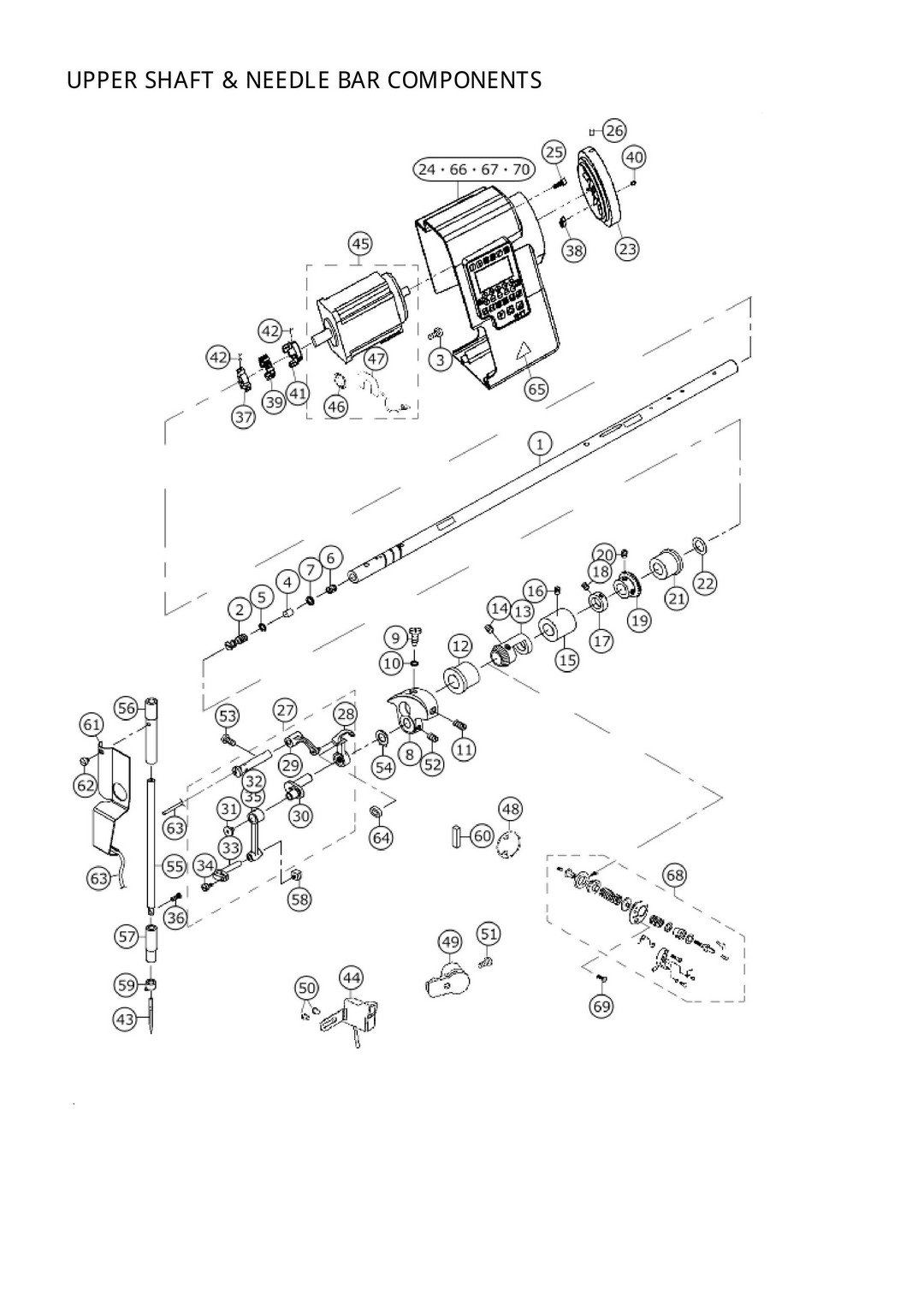 2 UPPER SHAFT & NEEDLE BAR COMPONENTS