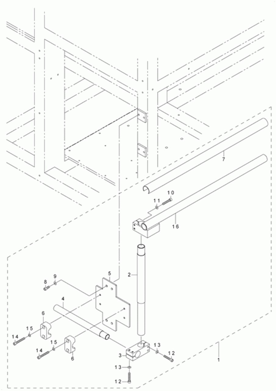 AVP-875A - 34. GARMENT PUT BASE COMPONENTS (OPTIONAL PARTS)