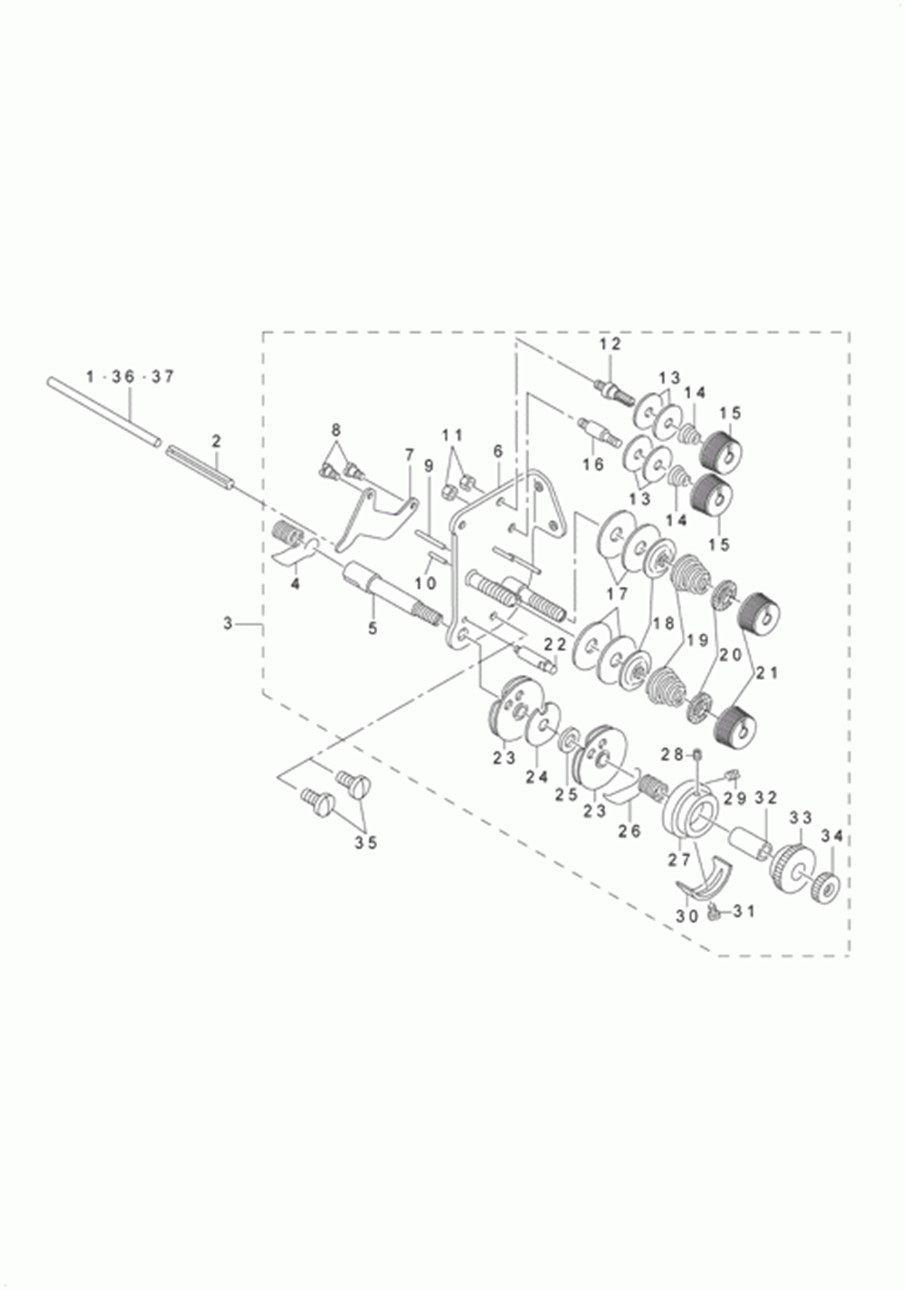 LU-1560 - 17.THREAD TENSION COMPONENTS (FOR LU-1560)