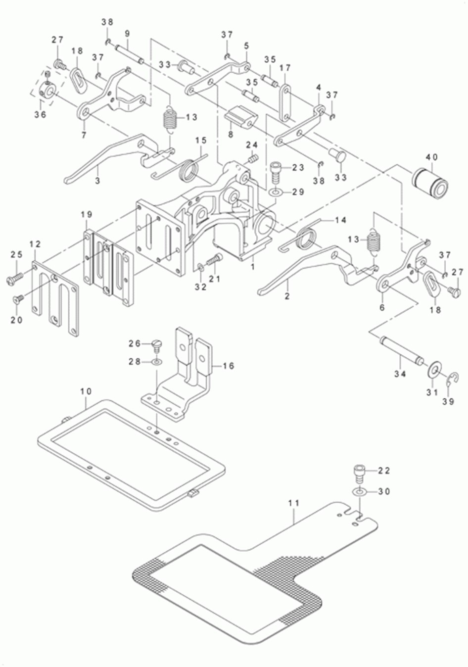 AMS-210D - 12.CLOTH FEED MECHANISM COMPONENTS(FOR 210DSS,210DHS)