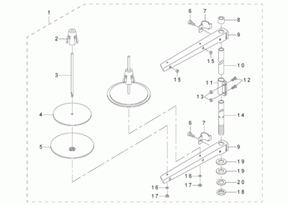 DLN-6390-7 - 12.THREAD STAND COMPONENTS