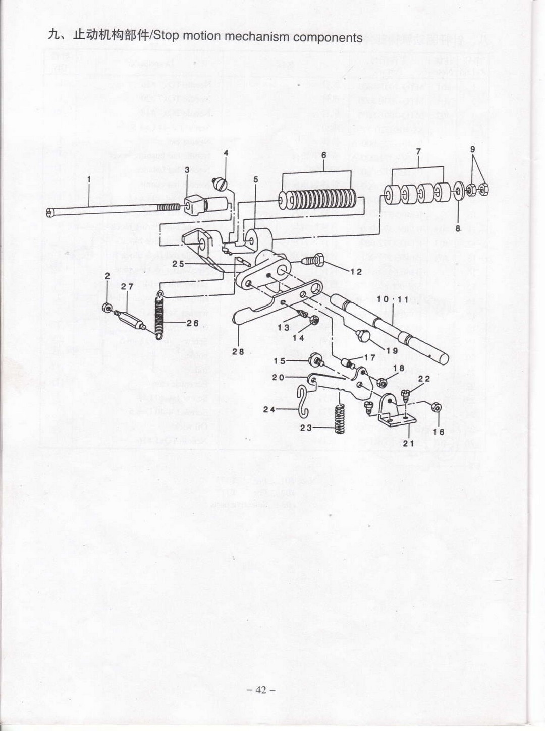 9 Stop motion mechanism components фото