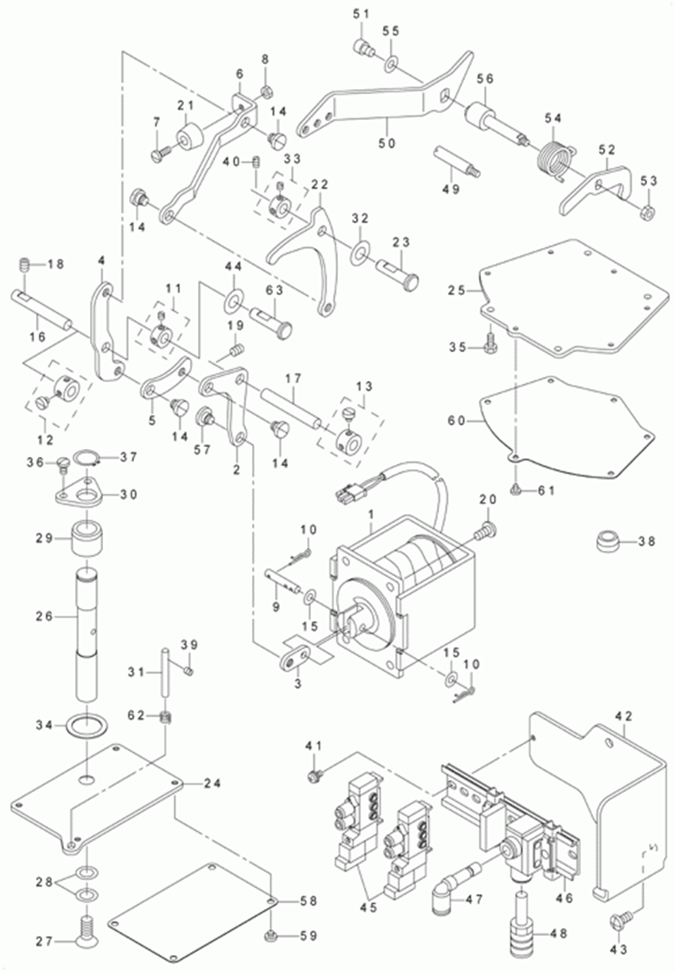 LK-1910 - 3.PRESSER LIFTER & MANUAL PEDAL COMPONENTS