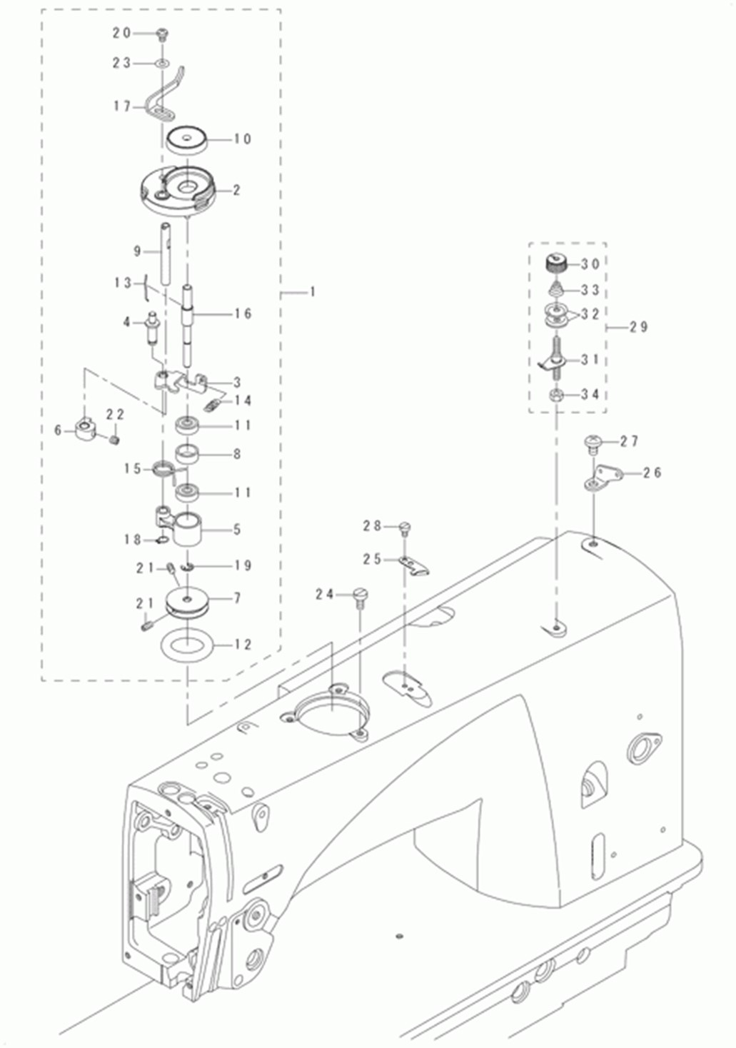 DLN-9010SS - 2. BOBBIN WINDER COMPONENTS