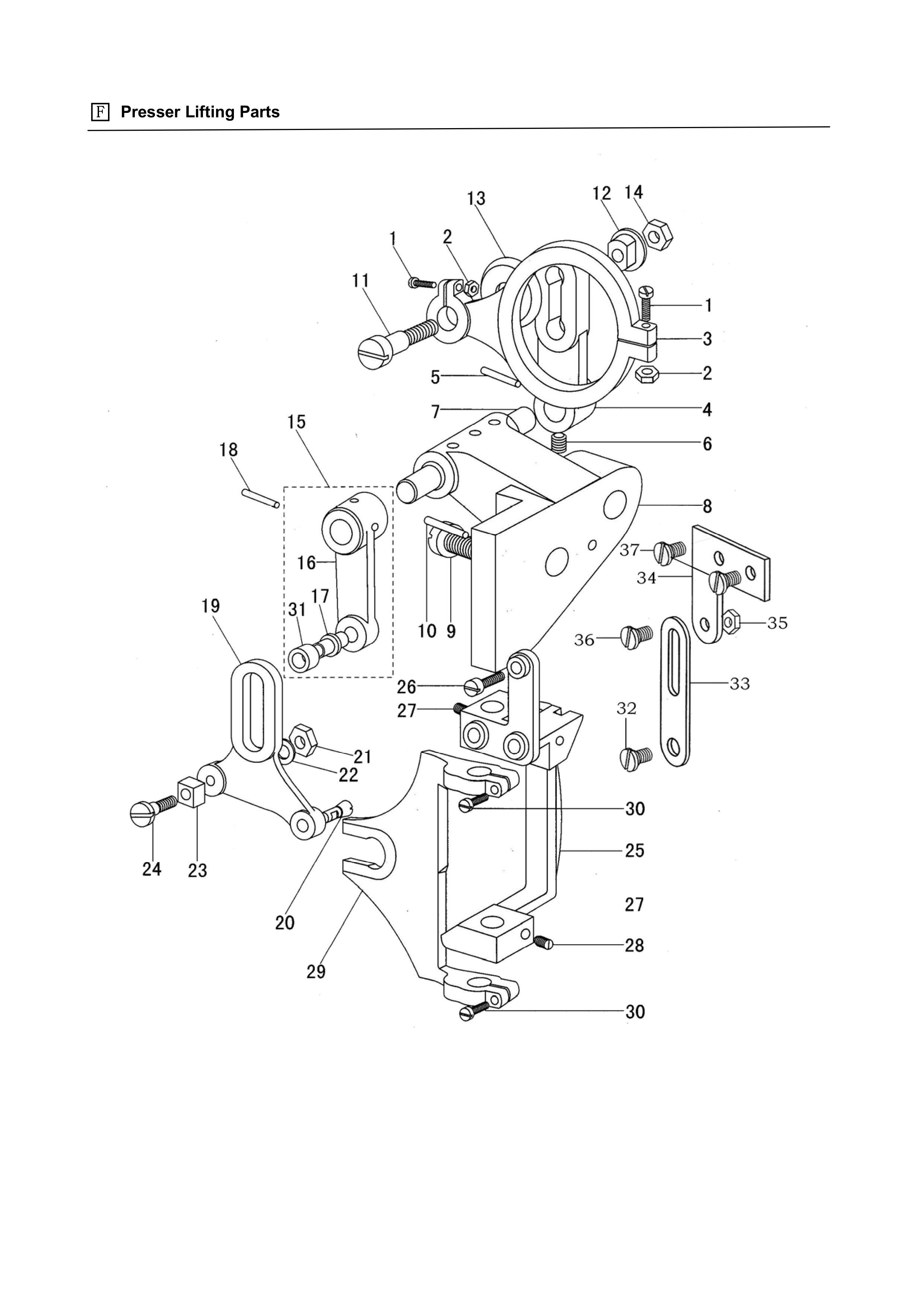 5 PRESSER LIFTING PARTS фото