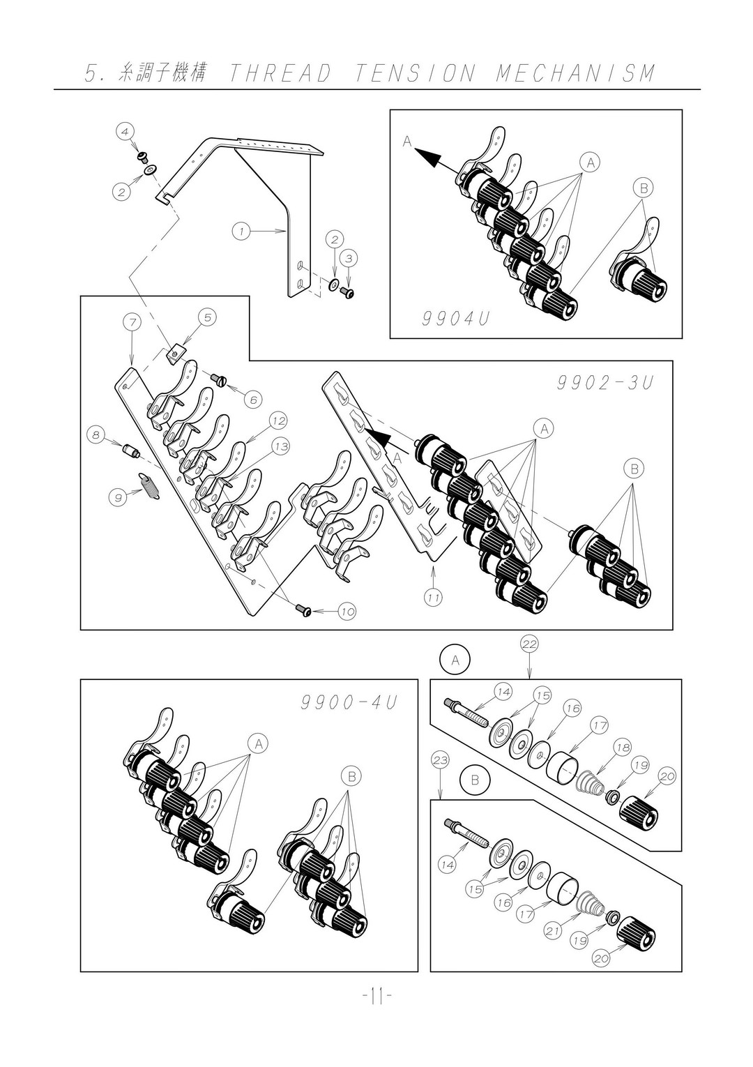 5 THREAD TENSION MECHANISM