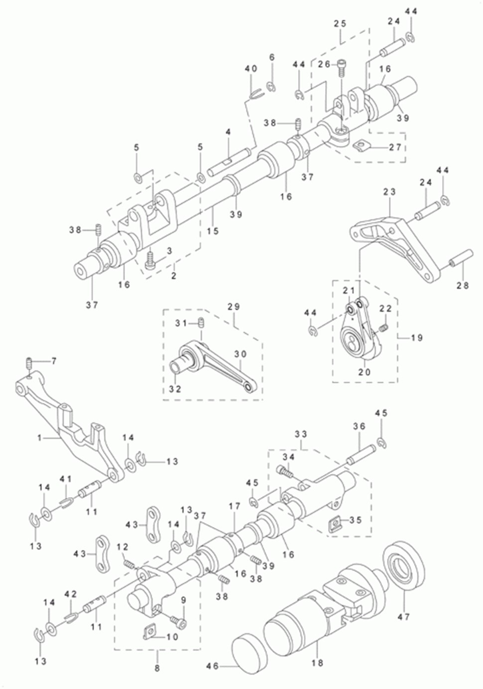 LU-2260N-7 - 6.LOWER FEED MECHANISM COMPONENTS