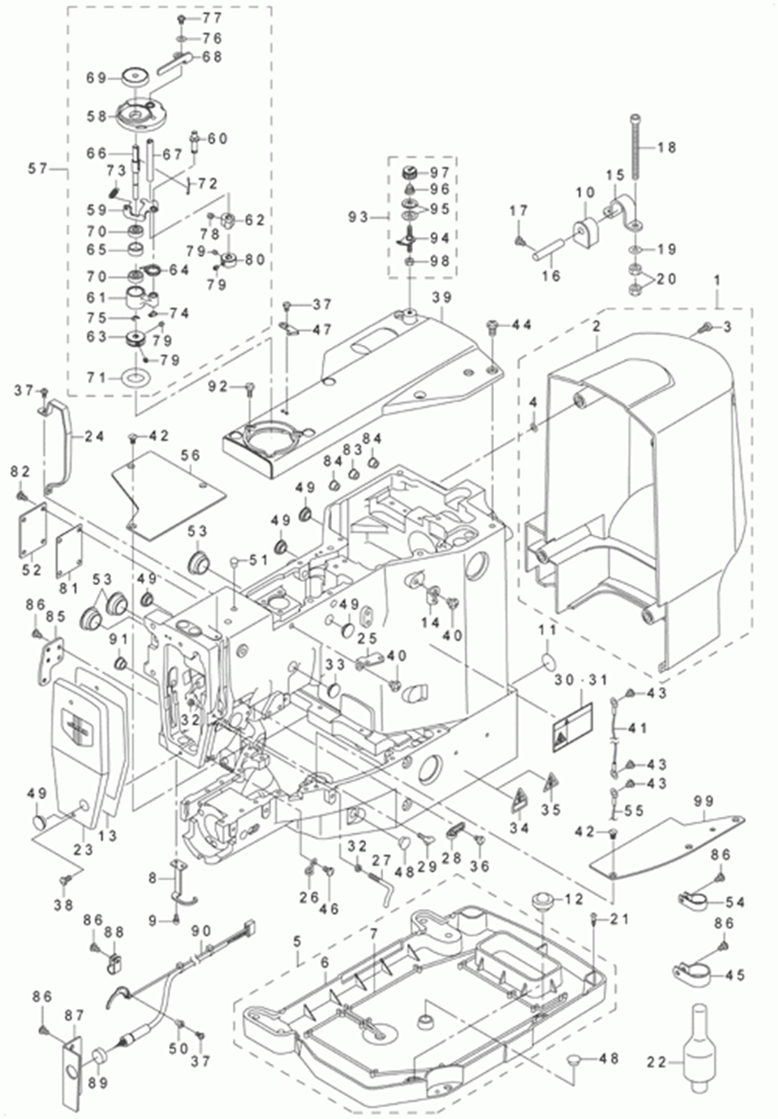 LK-1910 - 1.FRAME & MISCELLANEOUS COVER COMPONENTS