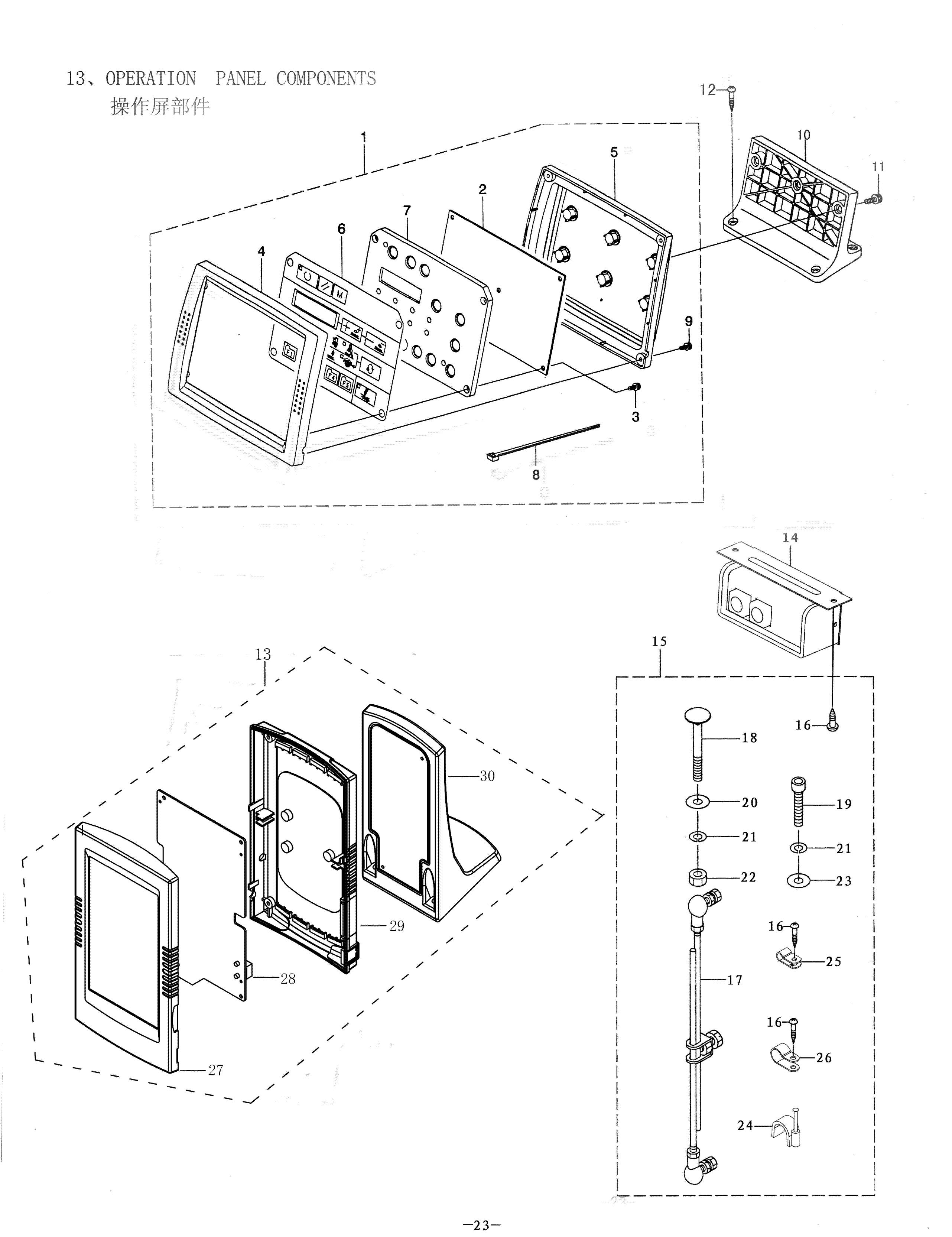 13 OPERATION PANEL COMPONENTS