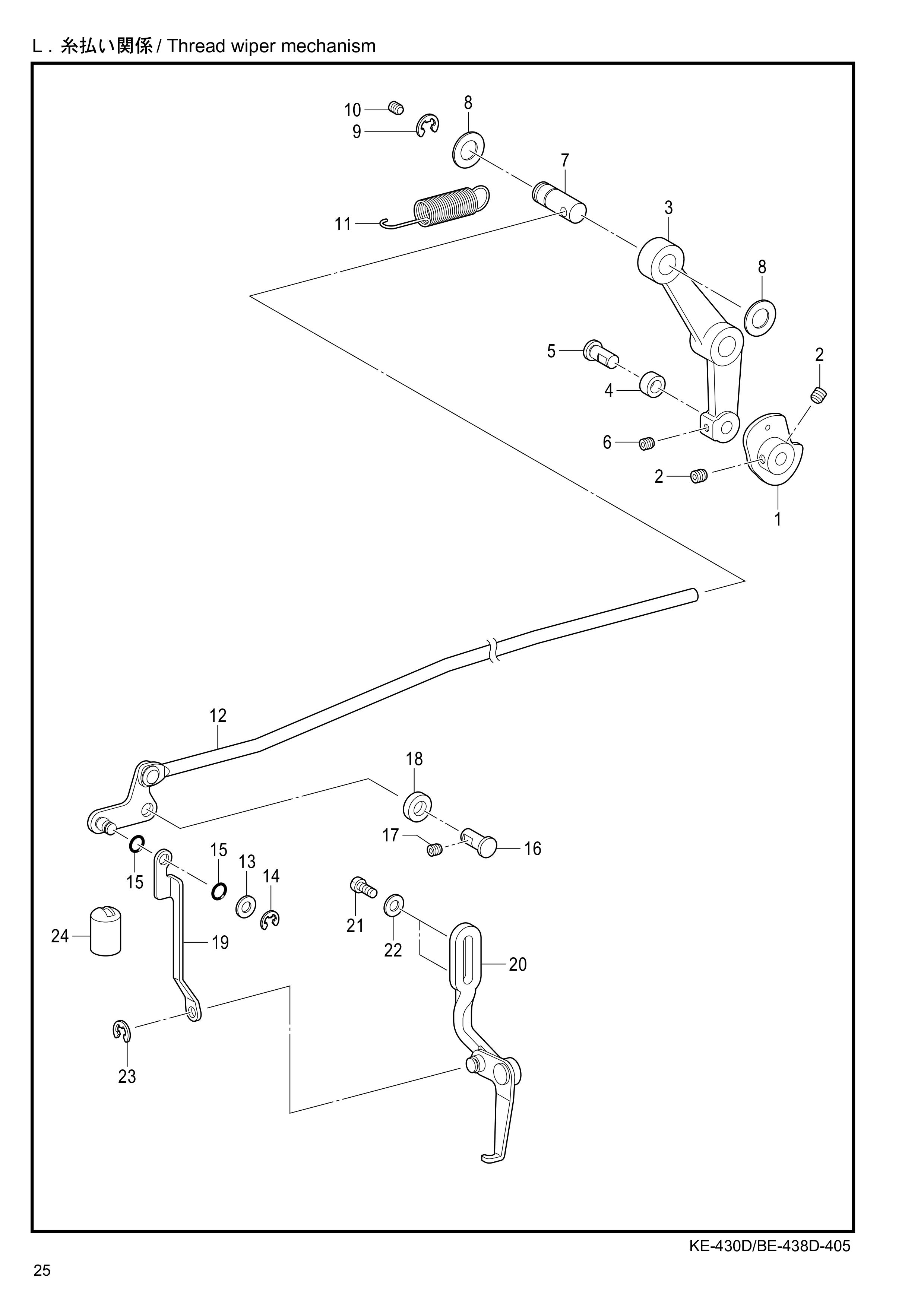 11 Thread wiper mechanism