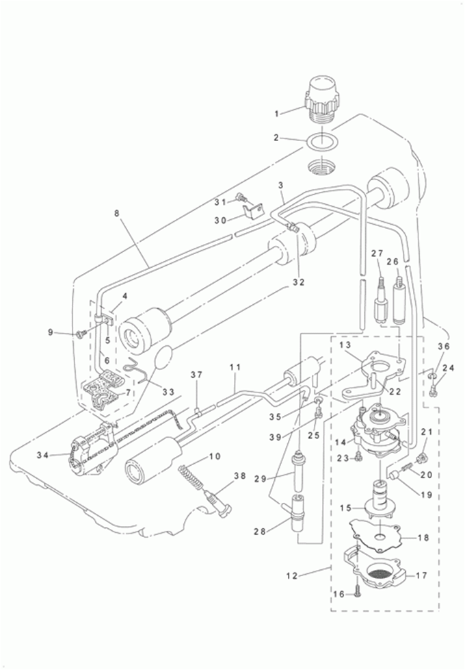 DLM-5400N-7 - 10. OIL LUBLICATION COMPONENTS