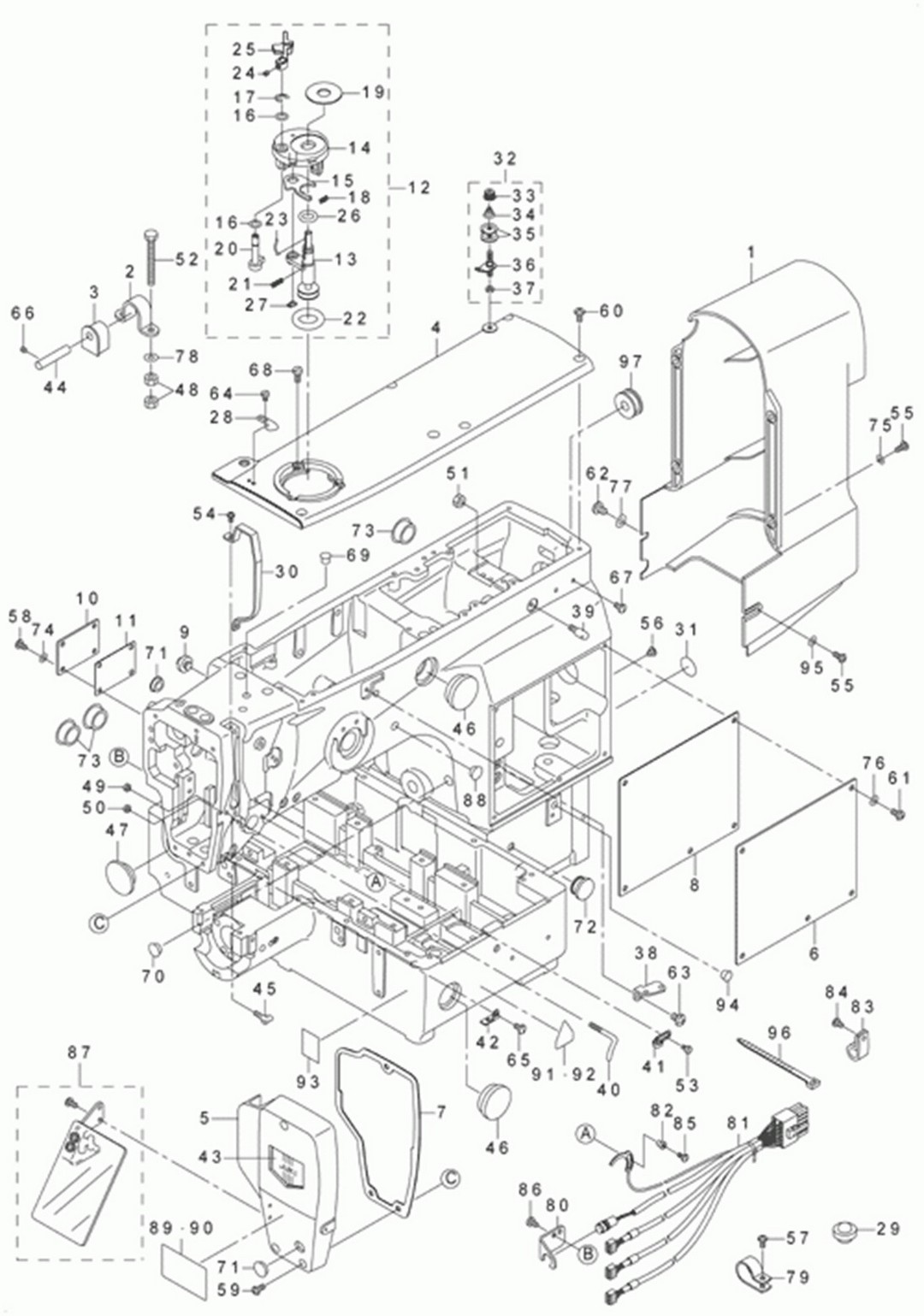 AMS-210D - 1.FRAME & MISCELLANEOUS COVER COMPONENTS (1)