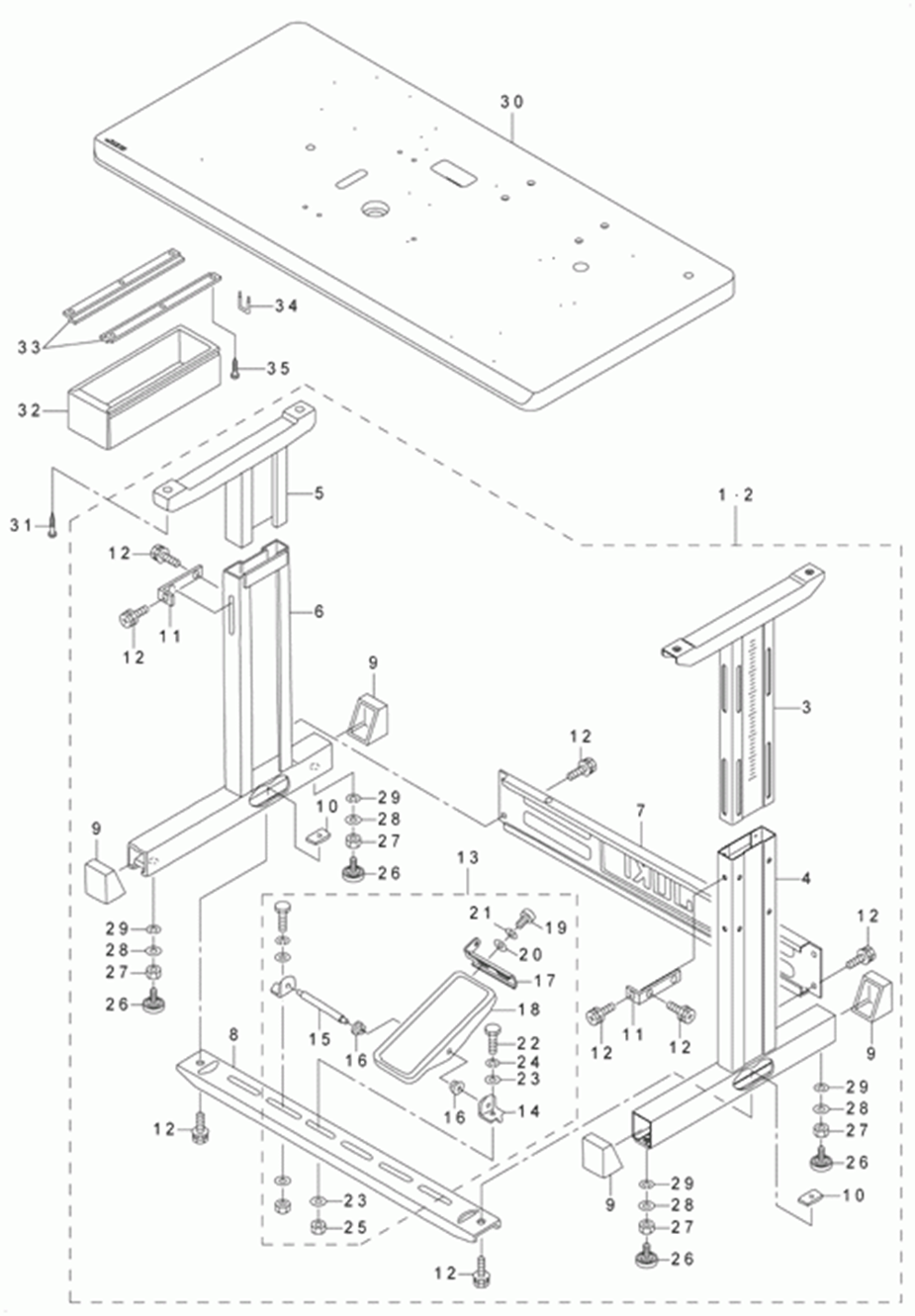 LK-1910 - 19.TABLE COMPONENTS