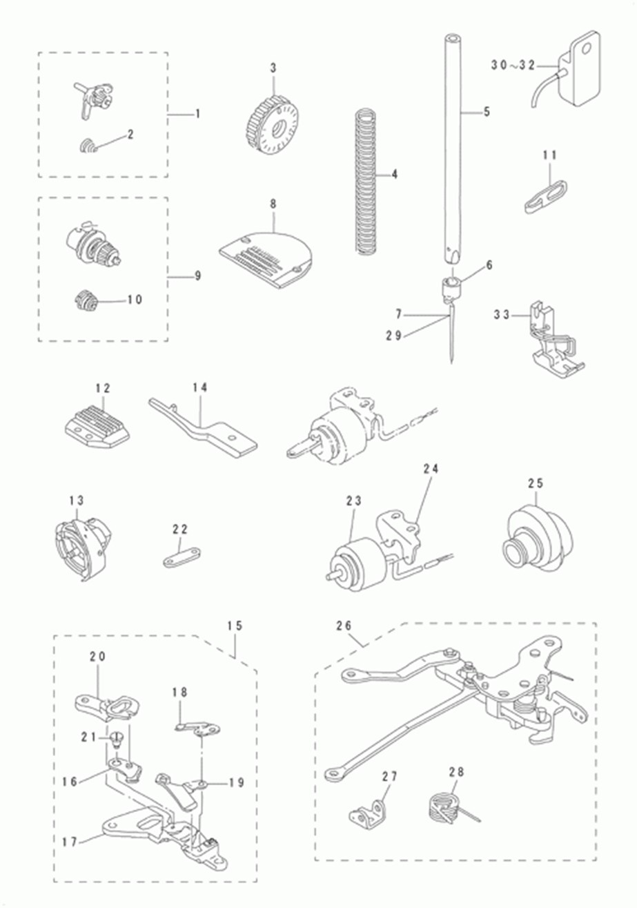 DLN-5410NJ-7 - 14. EXCLUSIVE PARTS FOR DLN-5410NH-7