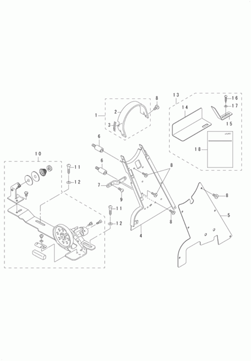 DSC-246 - 11.BELT COVER & THREAD WINDER COMPONENTS