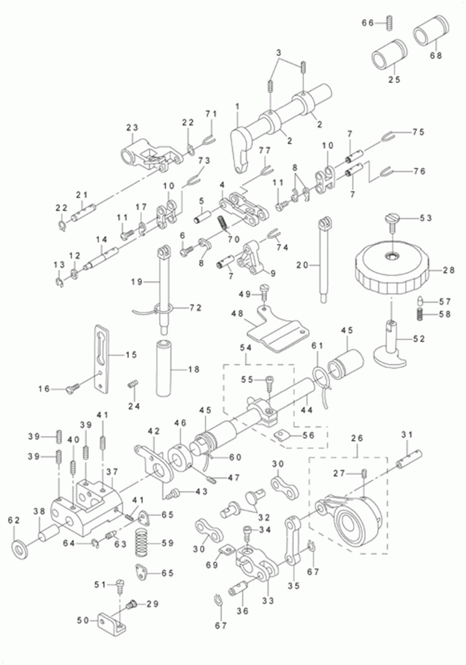 LU-2210N-7 - 4.UPPER FEED MECHANISM COMPONENTS