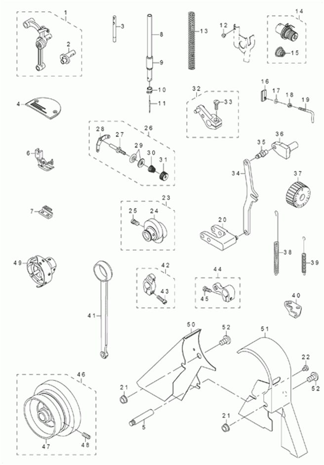 DDL-8700 - 12. EXCLUSIVE PARTS FOR DDL-8700L