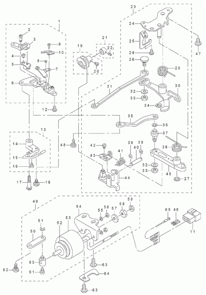 DDL-8700-7 - 6. THREAD TRIMMER COMPONENTS