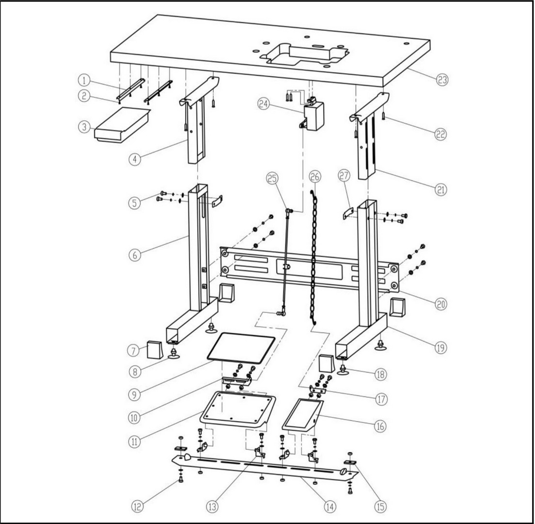 27 Machine Stand Table Assy фото