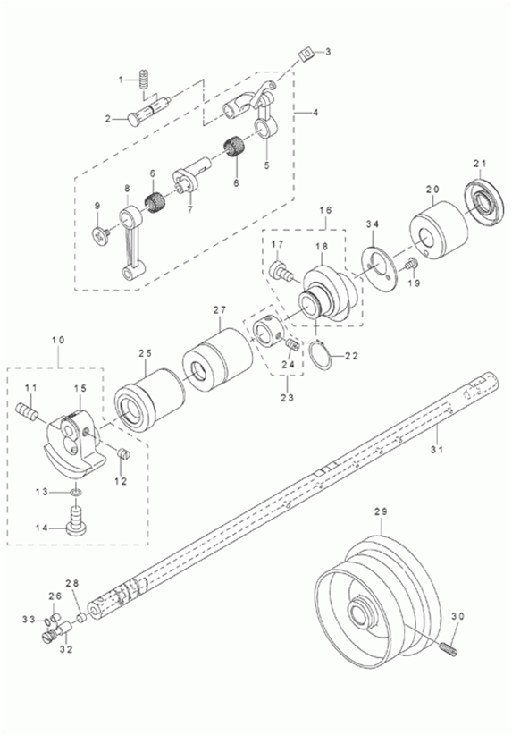 DDL-8700 - 2. MAIN SHAFT & THREAD-UP LEVER COMPONENTS