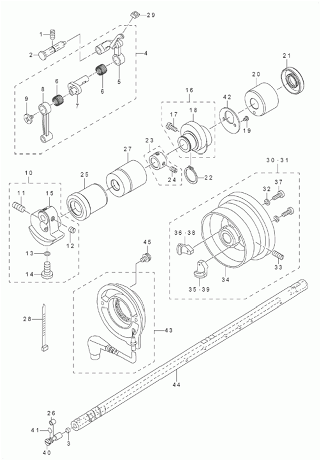 DDL-8700-7 - 2. MAIN SHAFT & THREAD TAKE-UP LEVER COMPONENTS