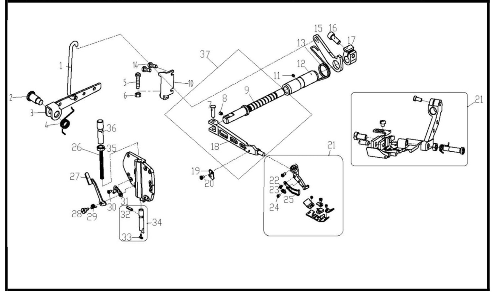 18 PRESSER FOOT MECHANISM фото