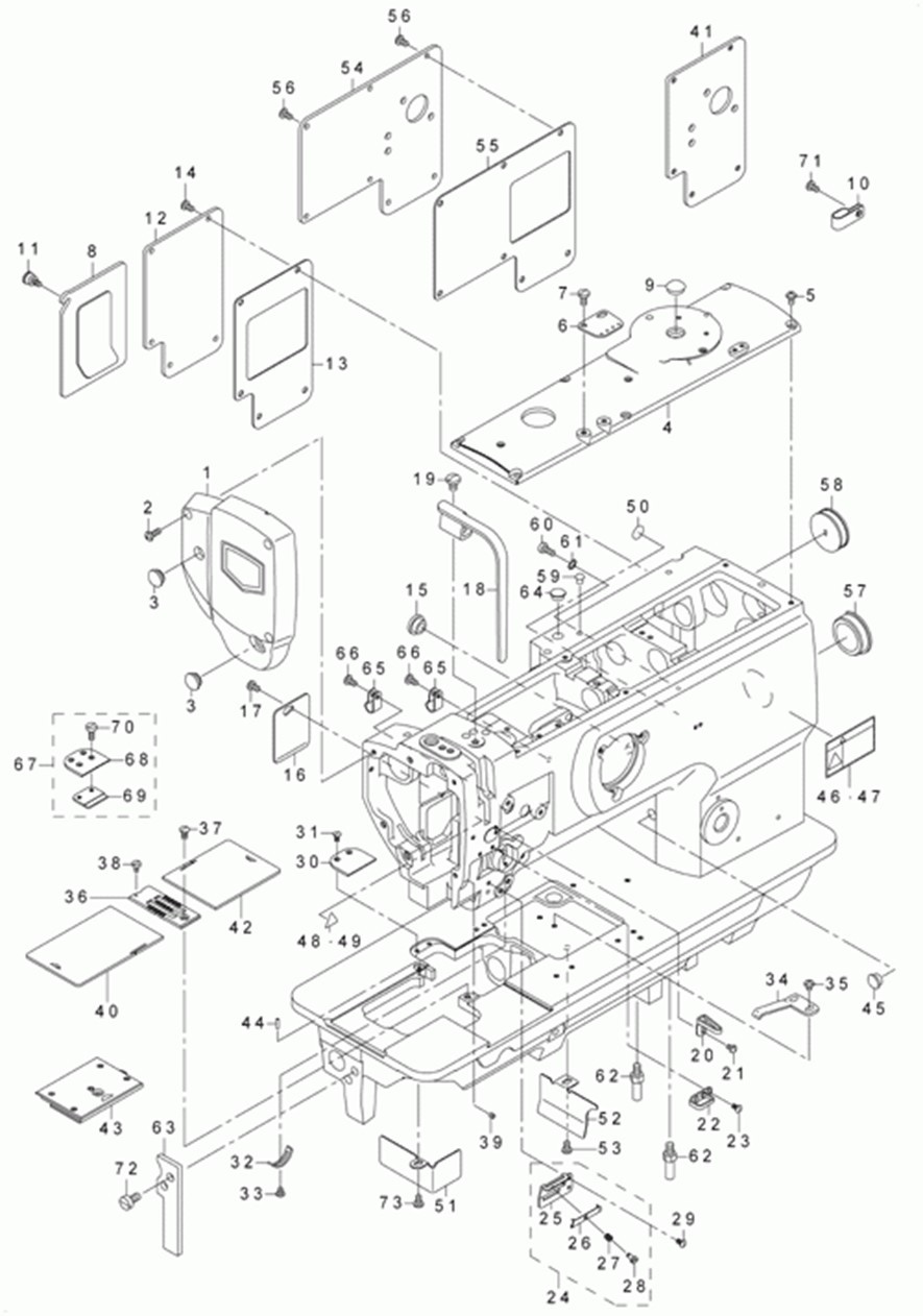 LU-1560 - 1.FRAME & MISCELLANEOUS COVER COMPONENTS