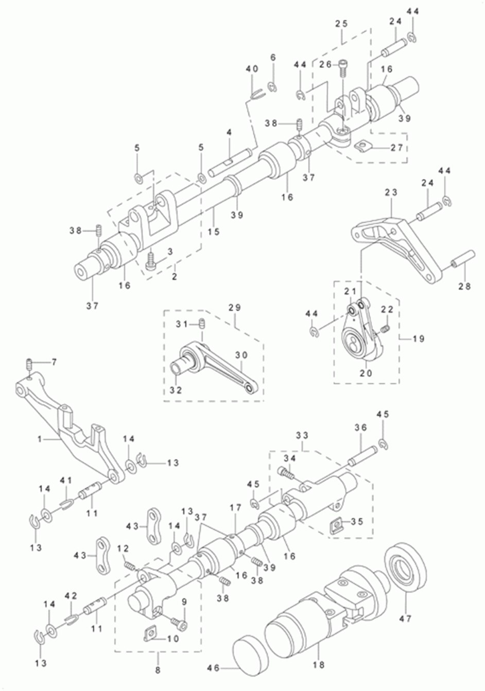 LU-2210N-7 - 6.LOWER FEED MECHANISM COMPONENTS